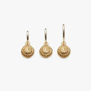 Sunshine Coral pendant earring gold filled