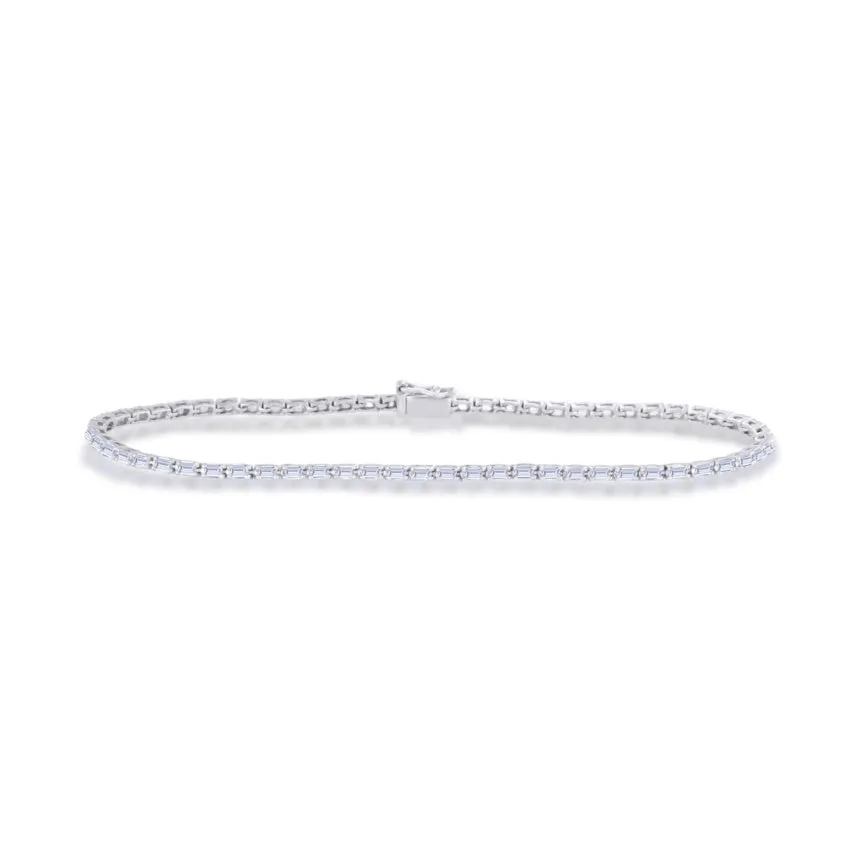 Tennis Bracelet With Baguette Diamonds