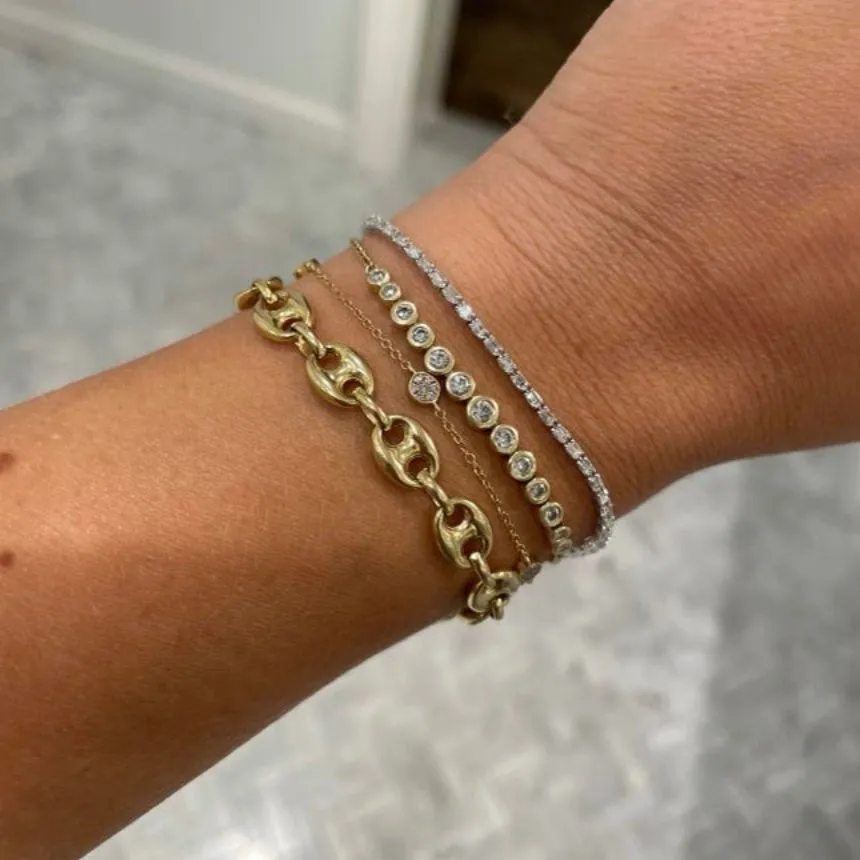 Tennis Bracelet With Baguette Diamonds