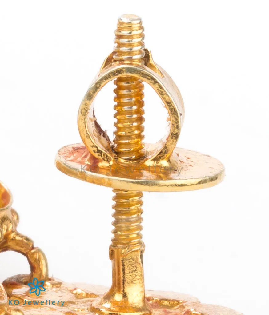 The Mayil Silver Navarthna Peacock Pendant