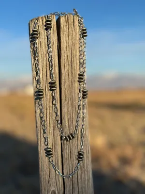 The Silver Linked Navajo Pearl Necklace