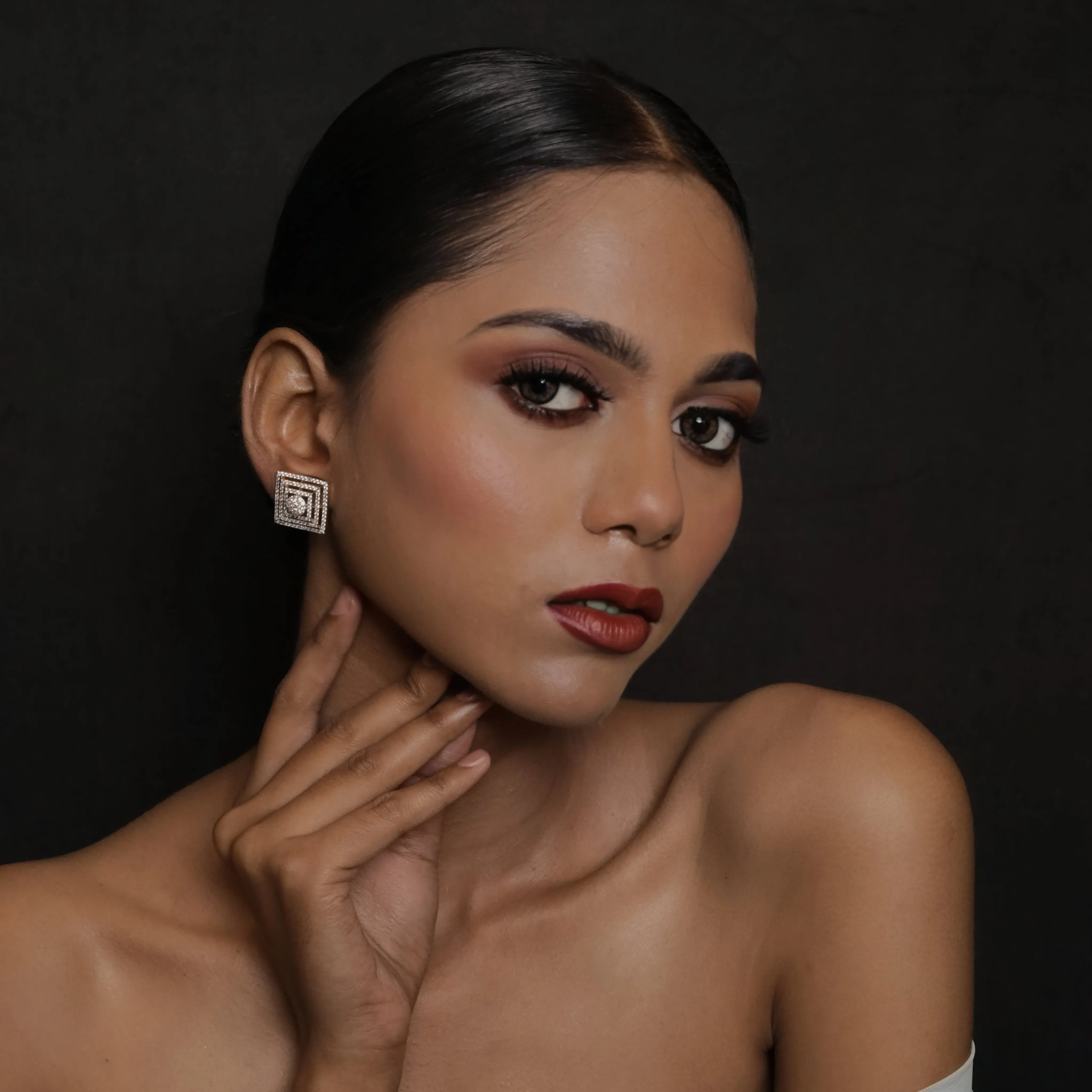 Tops/Studs Zircon/AD Earring 6215-08