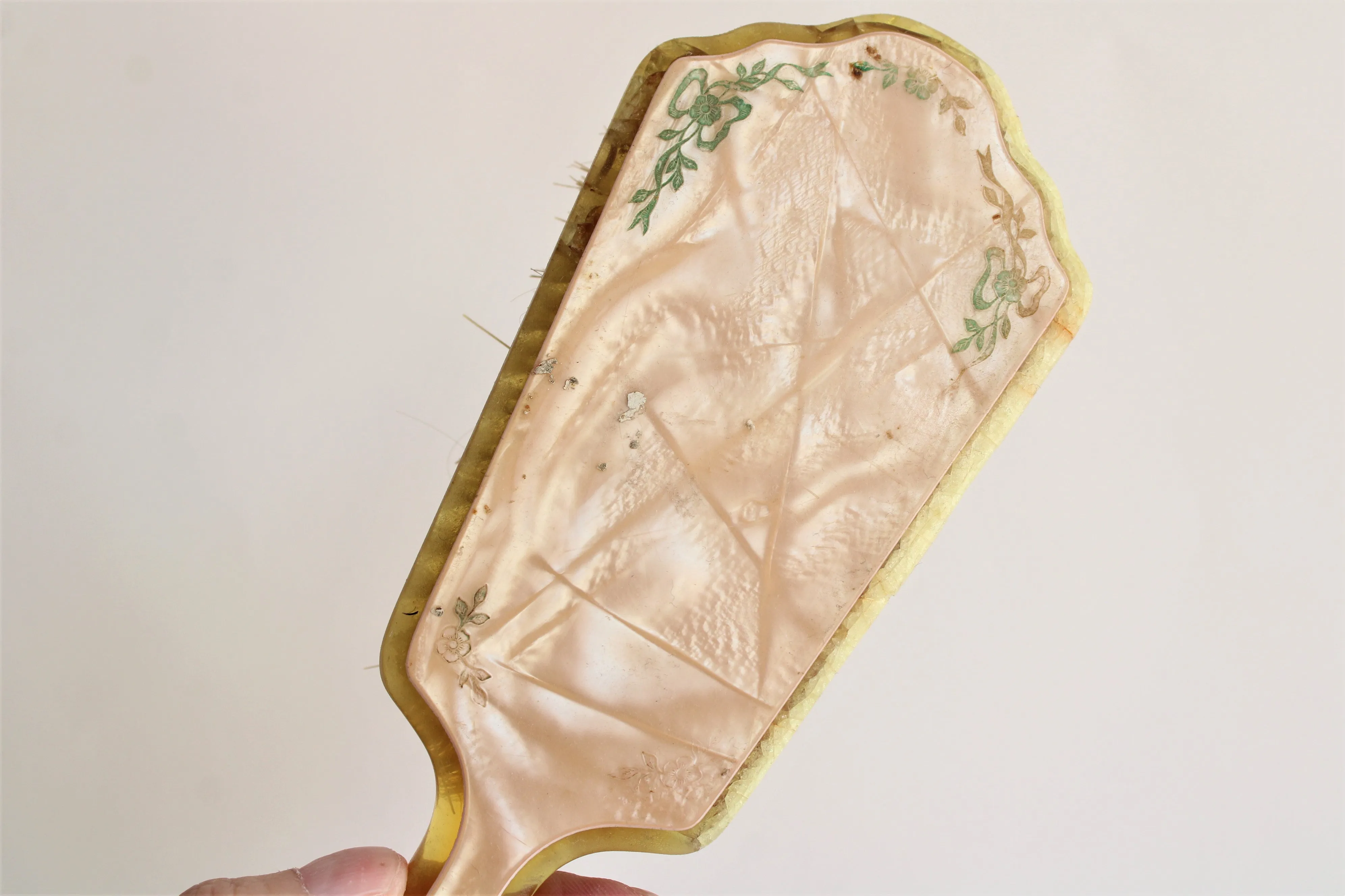 Vintage 1950s Lucite Brush and Comb Set