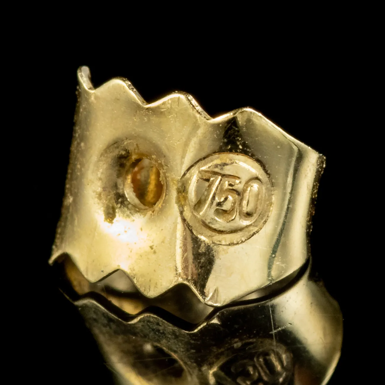 Vintage Peridot Stud Earrings 18ct Gold Circa 1970