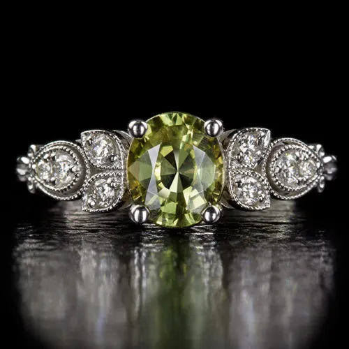 VINTAGE STYLE DIAMOND 14K ENGAGEMENT RING SETTING ART DECO ROUND CUSHION 6.5mm
