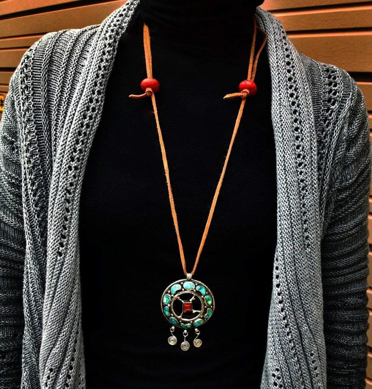 Wheel of Turquoise Necklace