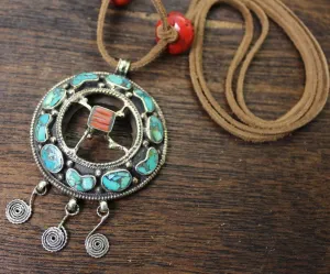 Wheel of Turquoise Necklace