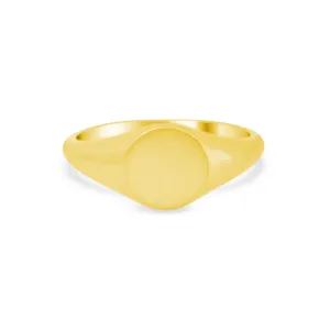Women's Round Signet Ring - Extra Small